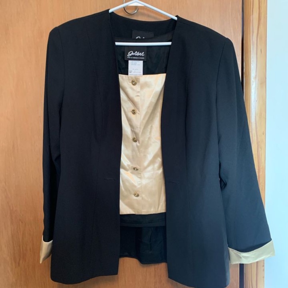 GOLD & BLACK Elegant Suit 3 PC Set